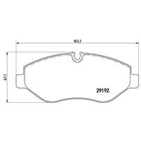 Remblokkenset, schijfrem BREMBO, u.a. für Mercedes-Benz, VW