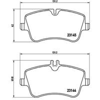 Remblokkenset, schijfrem DIRECTIONAL BRAKE PADS BREMBO, u.a. für Mercedes-Benz