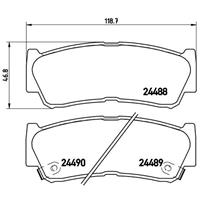 Remblokkenset, schijfrem BREMBO, u.a. für Hyundai