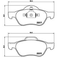 Remblokkenset, schijfrem BREMBO, u.a. für Renault