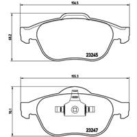 Remblokkenset, schijfrem BREMBO, u.a. für Renault