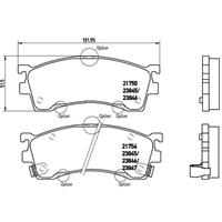 Remblokkenset, schijfrem BREMBO, u.a. für Mazda, Ford Usa