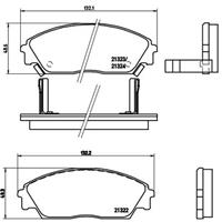 Remblokkenset, schijfrem BREMBO, u.a. für Honda