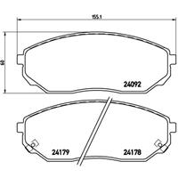 Remblokkenset, schijfrem BREMBO, u.a. für KIA