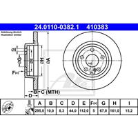 Bremsscheibe | ATE (24.0110-0382.1)