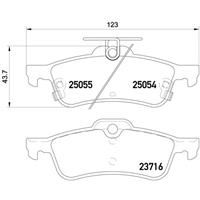 Remblokkenset, schijfrem BREMBO, u.a. für Honda