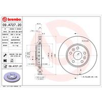 Remschijf COATED DISC LINE BREMBO, Remschijftype: Binnen geventileerd, u.a. für Renault, Nissan, Mercedes-Benz