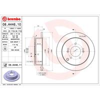 BREMBO Bremsscheiben HYUNDAI,KIA 08.A446.11 584112Y300,584113A300,S584113A300A Scheibenbremsen,Bremsscheibe 584112Y300,584113A300,S584113A300