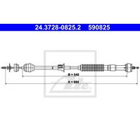 Seilzug, Kupplungsbetätigung ATE 24.3728-0825.2