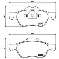 Remblokkenset, schijfrem BREMBO, u.a. für Renault