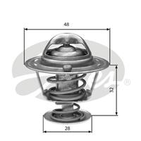 GATES Thermostat TH32576G1 Kühlwasserthermostat,Kühlwasserregler TOYOTA,NISSAN,PASEO Coupe EL54,ALMERA I N15,100 NX B13,SUNNY II Coupe B12