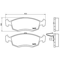 Remblokkenset, schijfrem BREMBO, u.a. für Dacia, Renault, Lada