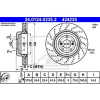 Bremsscheibe | ATE (24.0124-0235.2)