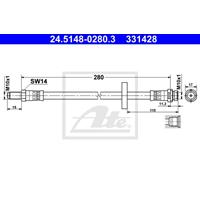 Bremsschlauch Hinterachse ATE 24.5148-0280.3