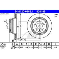 Bremsscheibe | ATE (24.0120-0189.1)