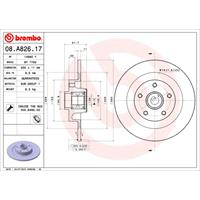 BREMBO Bremsscheiben RENAULT 08.A826.47 402020003R,402022291R,432022434R Scheibenbremsen,Bremsscheibe 432027112R