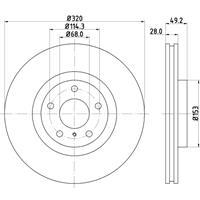 hellapagid Bremsscheibe | HELLA PAGID (8DD 355 114-101)