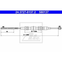 Seilzug, Feststellbremse | ATE (24.3727-0137.2)