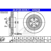 Bremsscheibe | ATE (24.0120-0238.1)