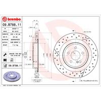 Remschijf COATED DISC LINE BREMBO, Remschijftype: Binnen geventileerd, u.a. für Mercedes-Benz