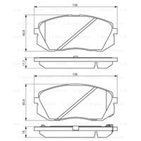 Remblokkenset, schijfrem BOSCH, u.a. für Hyundai, KIA