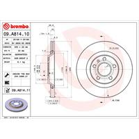 BREMBO Bremsscheiben AUDI 09.A814.11 8E0615601K,8E0615601R Scheibenbremsen,Bremsscheibe