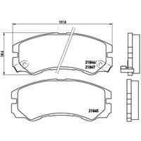 Remblokkenset, schijfrem BREMBO, u.a. für Opel, Isuzu, Vauxhall