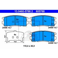 Remblokkenset, schijfrem ATE, u.a. für Hyundai, Opel, Chevrolet, Vauxhall