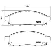 Remblokkenset, schijfrem BREMBO, u.a. für Mitsubishi, Fiat