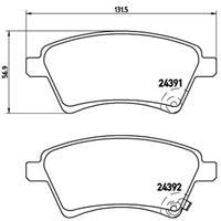 Remblokkenset, schijfrem BREMBO, u.a. für Suzuki, Fiat