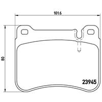 Remblokkenset, schijfrem BREMBO, u.a. für Mercedes-Benz