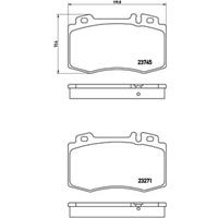 Remblokkenset, schijfrem BREMBO, u.a. für Mercedes-Benz