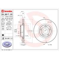 Remschijf COATED DISC LINE BREMBO, Remschijftype: Binnen geventileerd, u.a. für Toyota