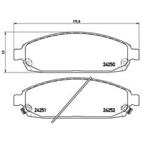 Remblokkenset, schijfrem BREMBO, u.a. für Jeep