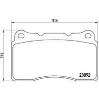 Remblokkenset, schijfrem BREMBO, u.a. für Renault