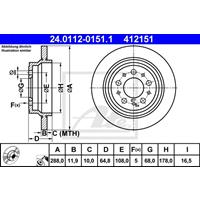 Bremsscheibe | ATE (24.0112-0151.1)