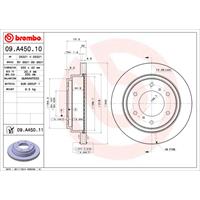 BREMBO Bremsscheiben MITSUBISHI 09.A450.11 MR418067 Scheibenbremsen,Bremsscheibe