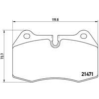 Remblokkenset, schijfrem BREMBO, u.a. für BMW, Maserati