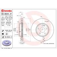 Remschijf COATED DISC LINE BREMBO, Remschijftype: Binnen geventileerd, u.a. für Mercedes-Benz