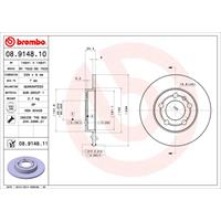 Bremsscheibe 'COATED DISC LINE' | BREMBO (08.9148.11)