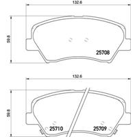 Remblokkenset, schijfrem BREMBO, u.a. für KIA, Hyundai