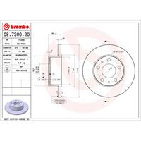 Bremsscheibe | BREMBO (08.7300.20)