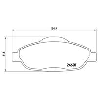 Remblokkenset, schijfrem BREMBO, u.a. für Peugeot