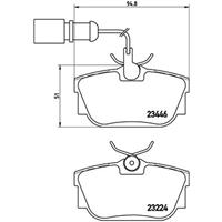 Remblokkenset, schijfrem BREMBO, u.a. für VW, Seat, Ford