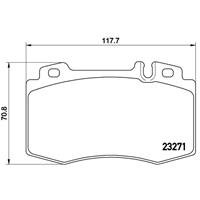 Remblokkenset, schijfrem BREMBO, u.a. für Mercedes-Benz