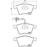 Remblokkenset, schijfrem DIRECTIONAL BRAKE PADS BREMBO, u.a. für Ford, VW, Seat