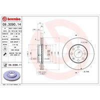 Bremsscheibe Vorderachse Brembo 09.3090.14