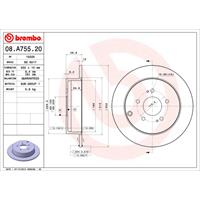 Bremsscheibe | BREMBO (08.A755.20)