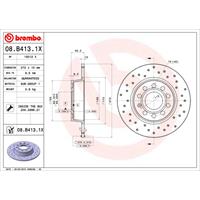 Remschijf BREMBO XTRA LINE BREMBO, Remschijftype: Geperforeerd, u.a. für Audi, VW, Seat, Skoda, Cupra