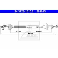 ATE Kupplungsseil 24.3728-1015.2 Kupplungsseilzug,Seilzug, Kupplungsbetätigung RENAULT,ESPACE II J/S63_